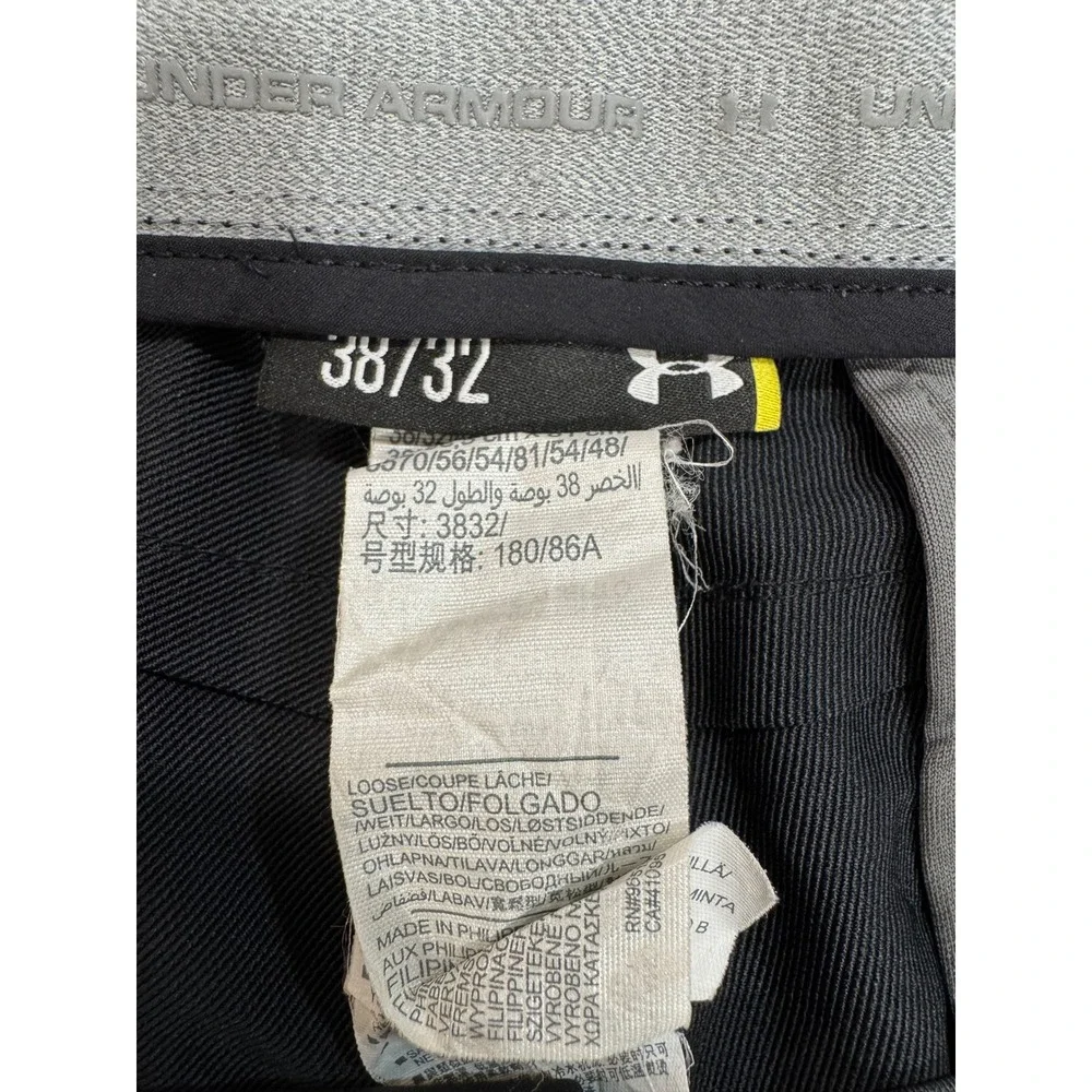 Under Armour Mens Pants 38x32 Navy Golf Performance Loose Fit Lightweight